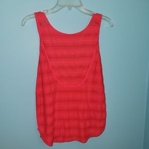 Athleta Red Sheer Layered Tank Top sz. Small